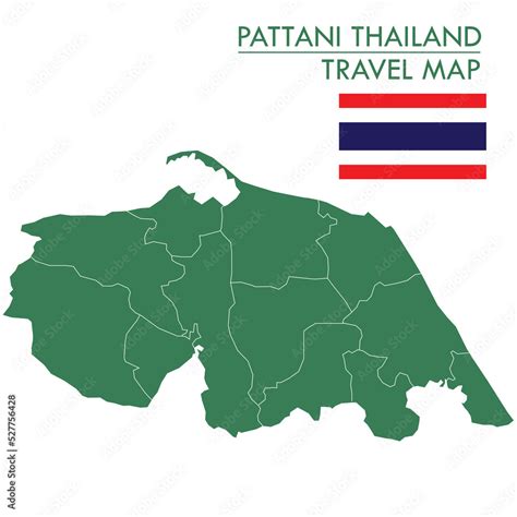 Green Map Pattani Province is one of the provinces of Thailand Stock Vector | Adobe Stock