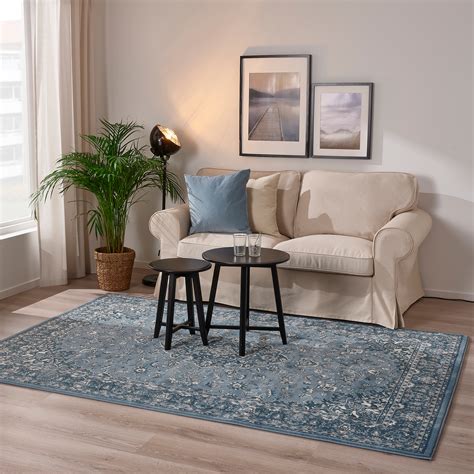 VedbÄk Rug Low Pile Blue 170x230 Cm Ikea Eesti