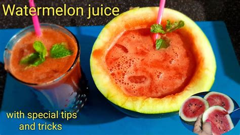 Refreshing Watermelon Juice Prepared At Home With Twist Summer Drink तरबूज का शरबत Fresh