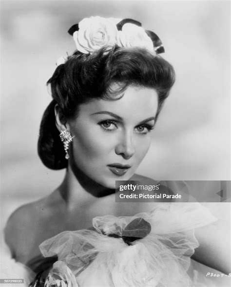 Portrait Of Actress Rhonda Fleming Wearing Flowers In Her Hair