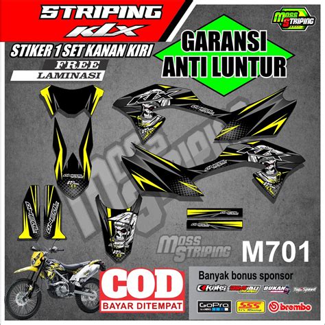 Jual MASS Striping Sticker Striping Variasi Kawasaki Klx BF G SE