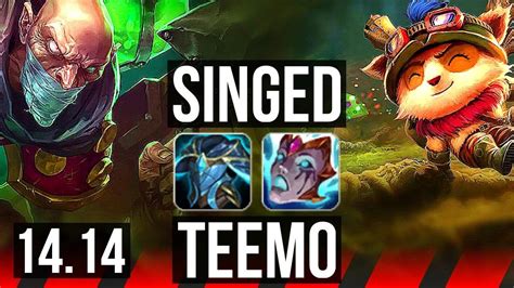 SINGED Vs TEEMO TOP Rank 6 Singed 1700 Games 5k Comeback 6 3 14