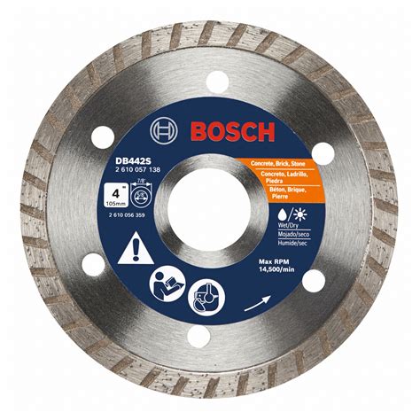 BOSCH 4 In Blade Dia 7 8 In Arbor Size Diamond Saw Blade 44M011