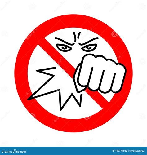 Stop Violence - No Aggression Social Protest Sign Stock Vector ...