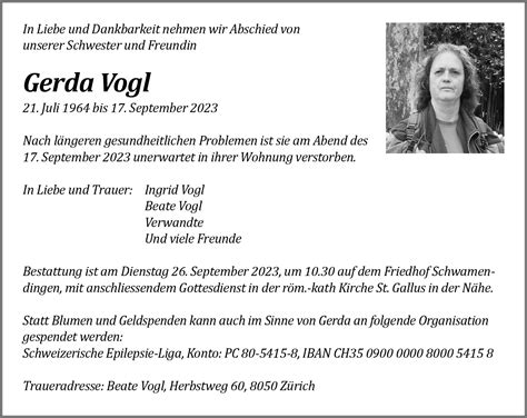 Gerda Vogl Hommages