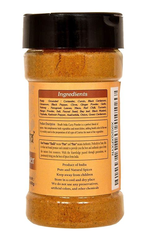 Shudh India Curry Powder All Natural Vegan Gluten Free And Non Gmo