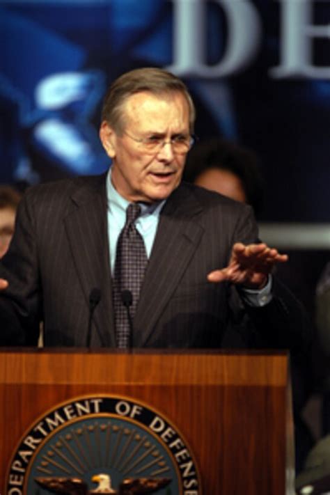 Secretary Rumsfeld Delivers His Opening Remarks At A Town Hall Meeting