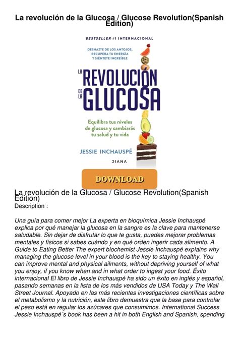 PPT La revolución de la Glucosa Glucose RevolutionSpanish Edition