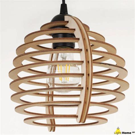 Lampa Wisz Ca Na Podsufitce Z Kloszem Drewnianym Timber Lampy Wisz Ce