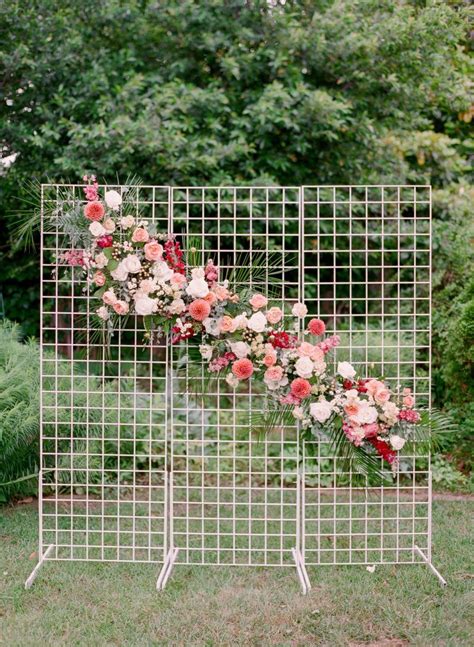 Diy Flower Backdrop Tutorial With Metal Squares