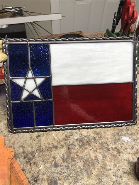 Texas Flag Stained Glass Panel Glass Panels Stained Glass Panel Stained Glass