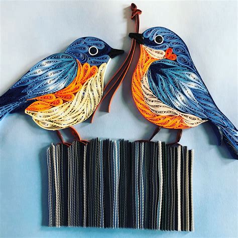 Bluebirds Quilling Designs Paper Quilling Designs Quilling Patterns