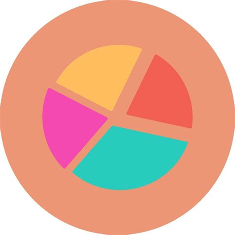 Pie Chart Flat Circle Icon 37443206 Vector Art At Vecteezy