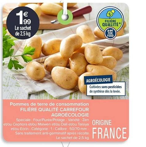 Promo Pommes De Terre De Consommation Fili Re Qualit Carrefour