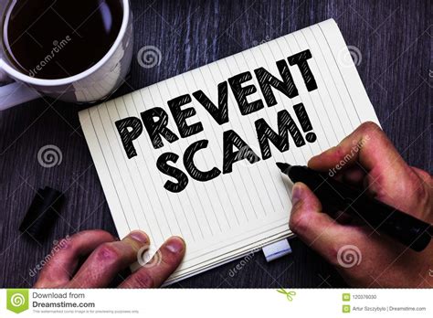 Text Sign Showing Prevent Scam Motivational Call Conceptual Photo