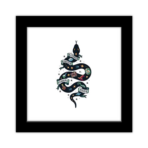 Gallery Pops Harry Potter - Slytherin Tattoo Art Framed Art Print