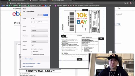 E54 How To Print An EBay Shipping Label On Half A Sheet A Paper W A