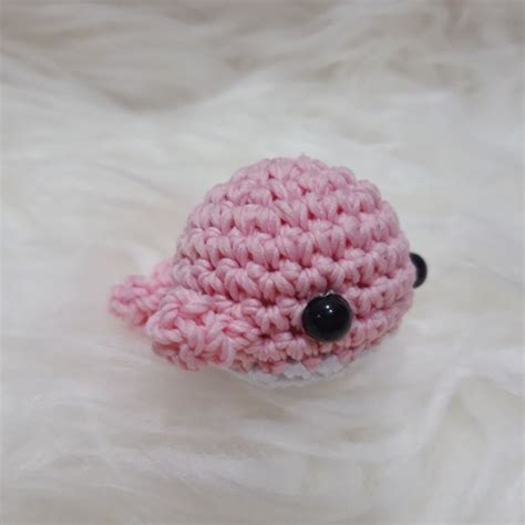 Jual Gantungan Kunci Boneka Amigurumi Crochet Whale Paus Ready