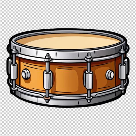 Premium Psd 2d Drum On Transparent Background