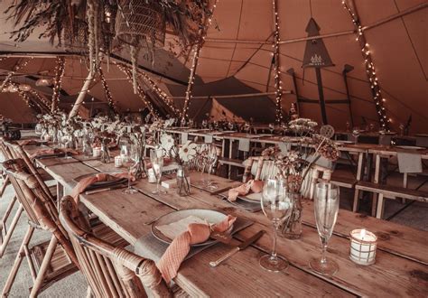 Tipi Interiors Rustic Style With Reclaimed Tables Bamboo Chairs And