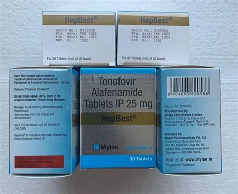 HEPBEST Tenofovir Alafenamide Tablets 25 Mg At Best Price In Nagpur