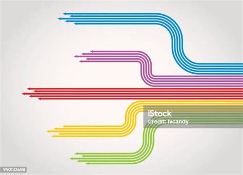 5 개 그룹 화살표 5가지 개체에 대한 스톡 벡터 아트 및 기타 이미지 5가지 개체 개발 그래프 Istock