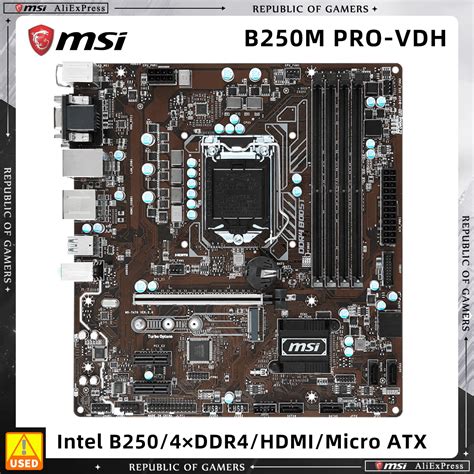 MSI B250M PRO VDH Intel B250 Motherboard LGA 1151 4 X DDR4 DIMM 64GB