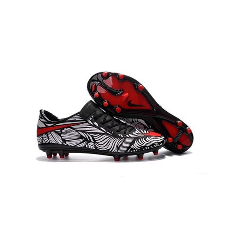 Crampons Nouveaux Neymar Nike Hypervenom Phinish Fg Noir Rouge Blanc