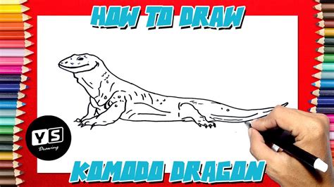 How To Draw Komodo Dragon Youtube