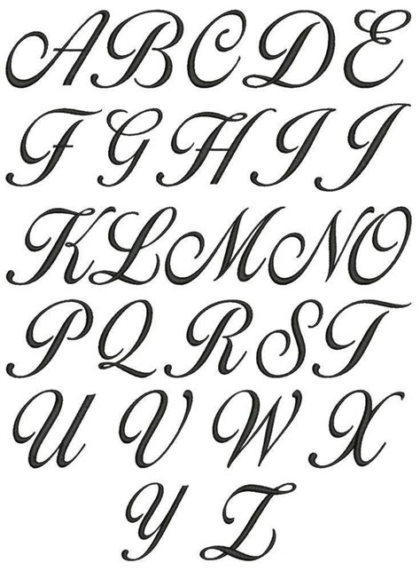 Corsiva Font Alphabet Vinyl Decals , Full Alphabet Capital Letters . - Etsy | Lettering alphabet ...