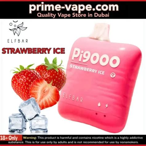 Strawberry Ice Elf Bar Pi Puffs Disposable Vape In Dubai Uae