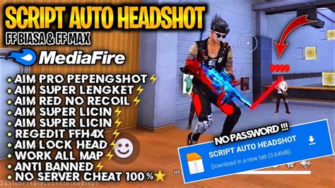 Update Script Auto Headshot Regedit Glitch Work No Ban No