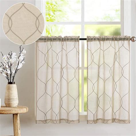 Amazon Jinchan Kitchen Curtain Country 2 Pieces Moroccan Trellis