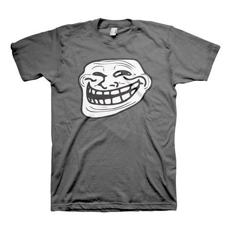 Trollface T Shirt Grå Partykungen