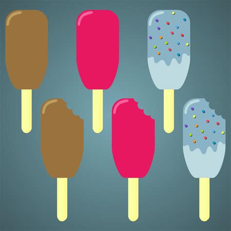 Ice Cream Vector Set Vector Illustration Of Various Ice Cream Dessert