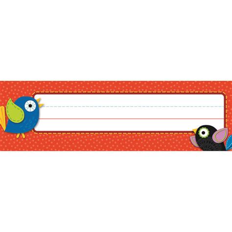 Carson Dellosa Boho Birds Nameplates Cd 122034 Teachersparadise