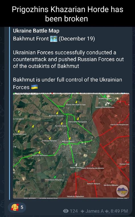 Prigozhins Khazarian Horde Has Been Broken Ukraine Battle Map Bakhmut