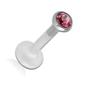 Bioplast Push Fit Labret Stud Titanium Disc Pink Buy Jewellery