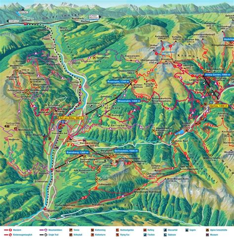 Zell Am Ziller Summer Map