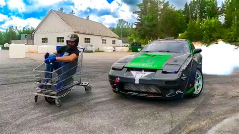 Guy Builds A Crazy Drift Shopping Cart From An Old Scooter Hilarity Ensues