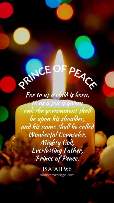 Christmas Peace Isaiah 96 Encouraging Bible Verses