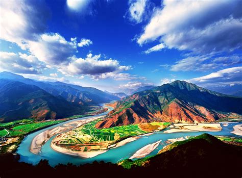 First Bend Of Yangtze River Lijiang Stone Drum Yunnan China