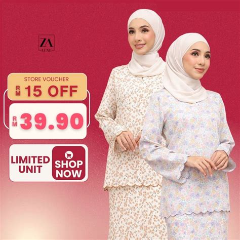 Zoe Arissa Baju Kurung Kedah Opah Sulam Floral Kurung Sulam Floral