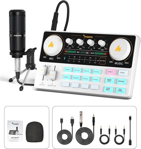 Amazon Maono Podcast Equipment Bundle Audio Mixer All In One