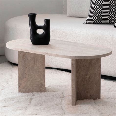 Sahel Table Basse Travertin Kasbah Design