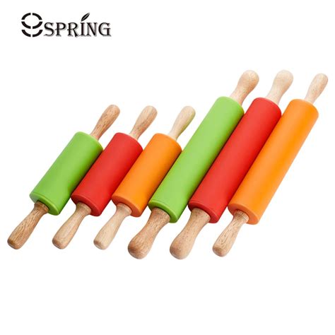 Buy 1pc Non Stick Silicone Rolling Pine Fondant Roller