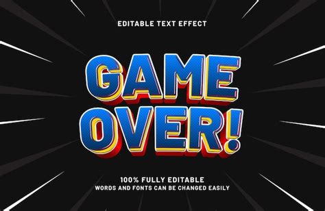 Juego Sobre Efecto De Texto Editable Vector Premium