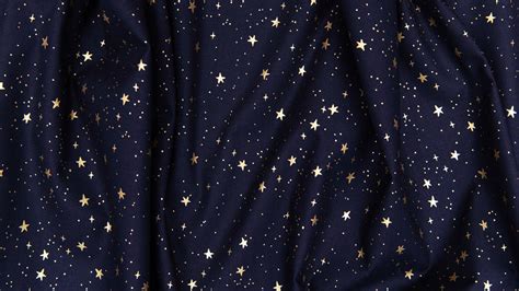 Primavera Stars Black With Gold Metallic Fabric By The Yard Etsy