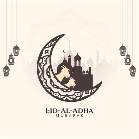 Eid Al Adha Mubarak Religieuze Islamitische Festival Achtergrond