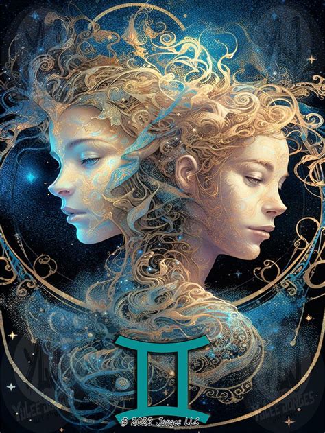 Gemini Horoscope Diamond Painting Kit Ylj Artshop Schilderij Met